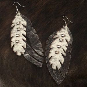 Earrings; Hairon studded